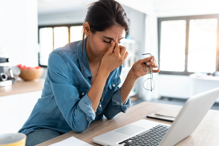 tired customer support specialist
